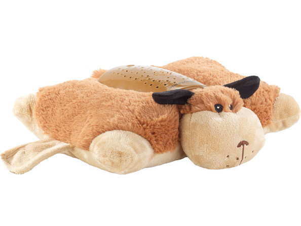 2 peluches Chien Tobias avec projections lumineuses