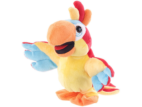 peluche pour enfant de perroquet avec module enregistreur et repeteur