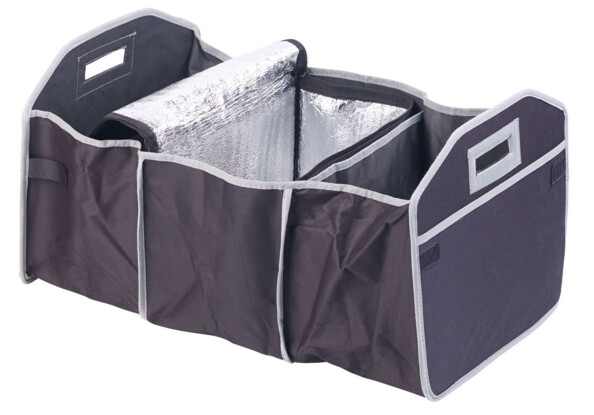 2 sacs de rangement pliables XL pour coffre avec compartiment isotherme