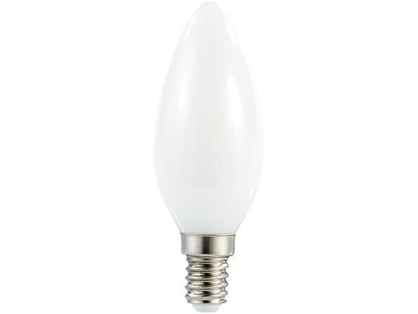 4 ampoules bougie à LED SMD - E14 - 3W - blanc chaud