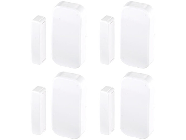 4 capteurs de portes et fenêtres sans fil pour alarme de la série XMD de la marque VisorTech