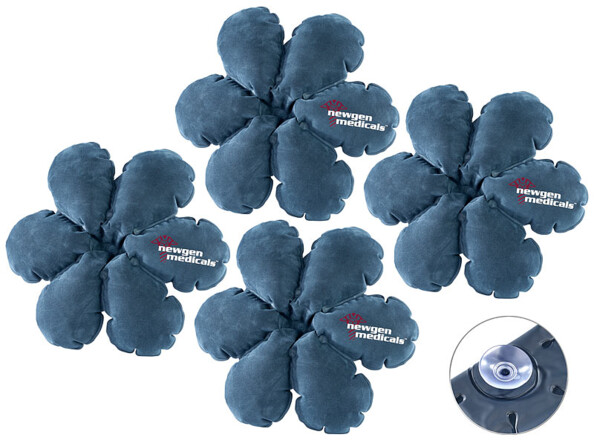 Lot de 4 coussins gonflables multi-usage en forme de fleur par NewGen Medicals.