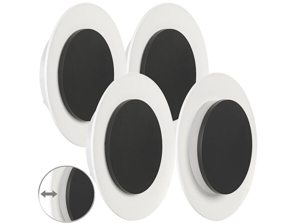 Quatre lampes LED 10 W à luminosité variable IP65 Luminea.