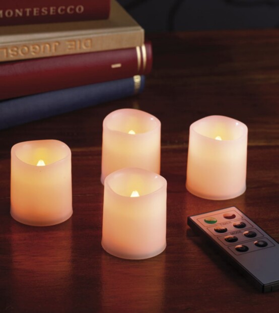 4 mini bougies à LED télécommandées