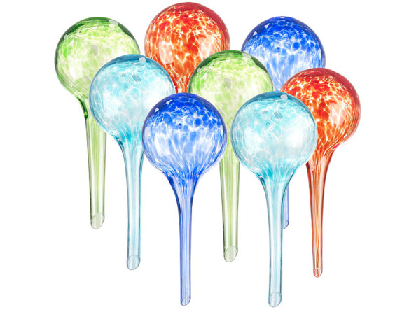 8 doseurs d’irrigation en verre coloré - Ø 6 cm