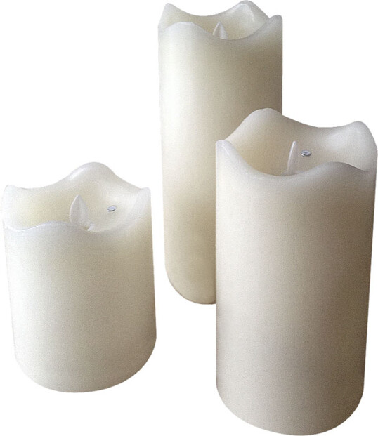 Bougies en cire à LED avec flamme vacillante