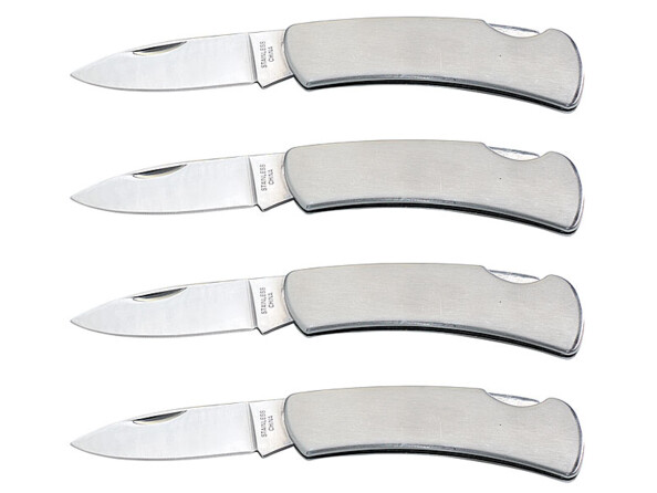 Lot de 4 couteaux de poche en acier Semptec.