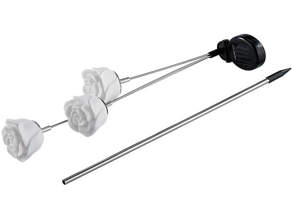 Décoration de jardin solaire à LED ''Roses Arc-en-Ciel''