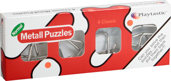 Jeux de patience en métal - Lot de 4 jeux