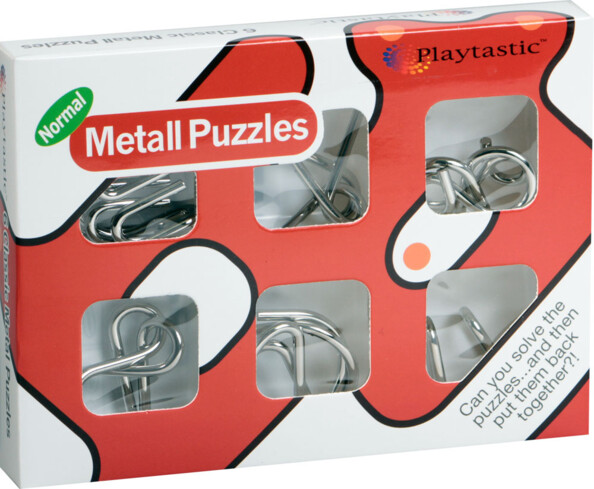 Jeux de patience en métal - Lot de 6 jeux