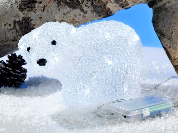 Ours polaire lumineux ''Klaas'' - 20 LED