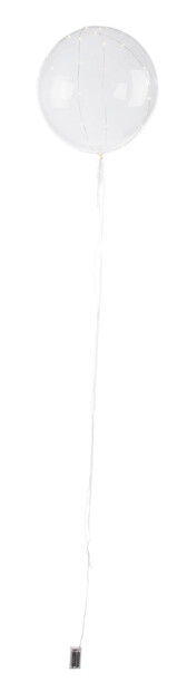 2 ballons transparents Ø 30 cm avec guirlandes lumineuses