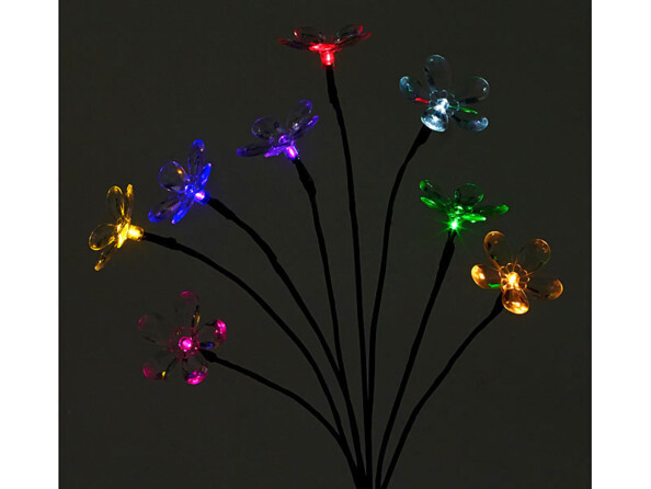 Bouquet lumineux multicolore avec LED à alimentation solaire