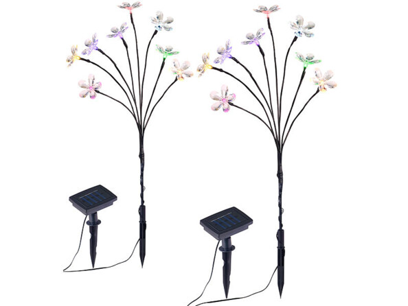 Bouquet lumineux multicolore avec LED à alimentation solaire