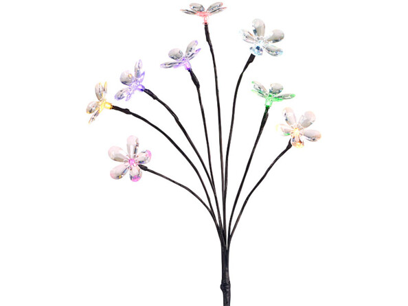 Bouquet lumineux multicolore avec LED à alimentation solaire