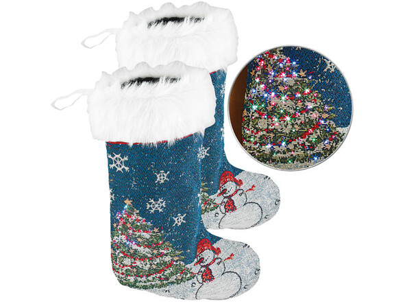 2 chaussettes de Noël à LED