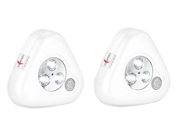 2 lampes à LED mobiles avec détecteur de mouvement "Stick & Go" de la marque Lunartec