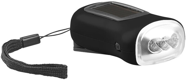 Llampes de poche PEARL rechargeable par panneau solaire et dynamo