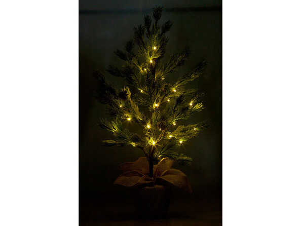 2 sapins artificiels enneigés en pot - 70 cm