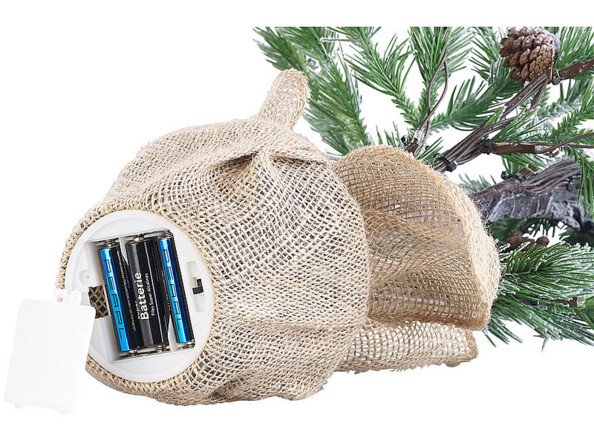 2 sapins artificiels enneigés en pot - 70 cm