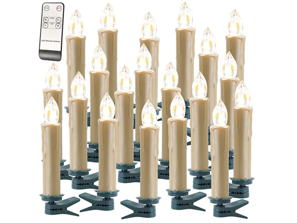 20 bougies LED sans fil  XMS-35.r - Doré