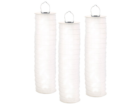 3 lampions solaires avec guirlande à LED - 16 LED