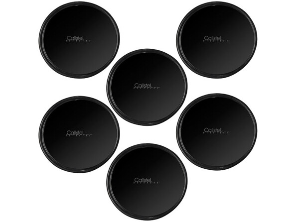 6 supports avec patchs en gel auto-adhérent pour smartphone