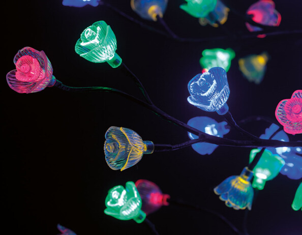 Arbre à LED, 180 cm avec 336 fleures lumineuses multicolores - IP44
