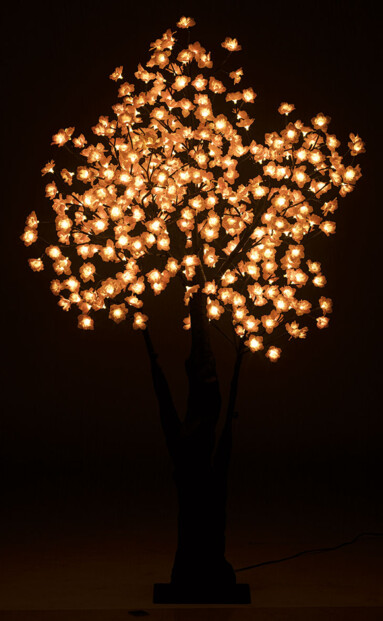 Vue de nuit de l'éclairage à LED du cerisier Luminea