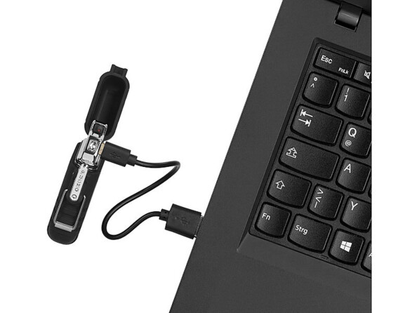 2 briquets électroniques rechargeables à double arc électrique - Noir