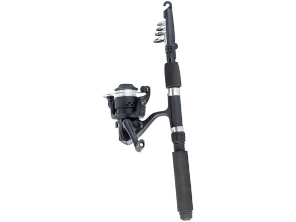 Canne à pêche téléscopique 30 cm pliée