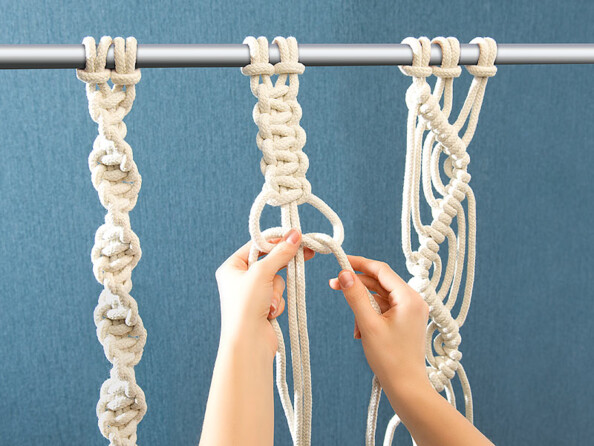 Corde en coton, 10 mm, coloris beige - 31 m