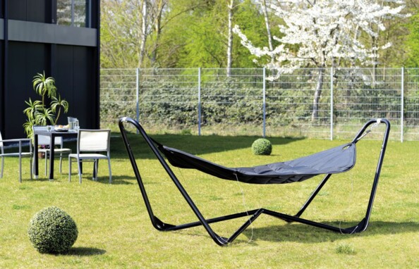 Hamac confort matelassé avec cadre en métal