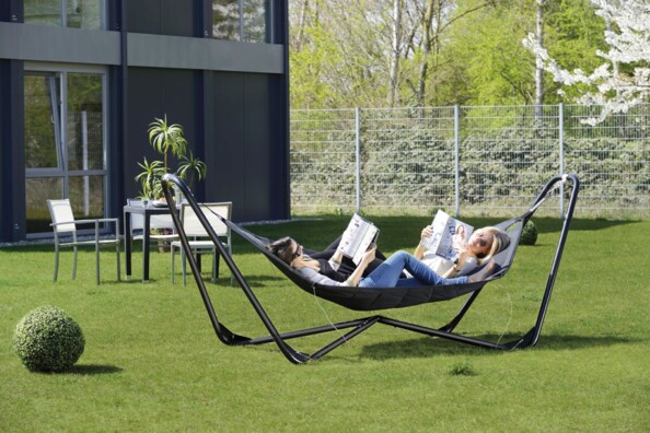 Hamac confort matelassé avec cadre en métal