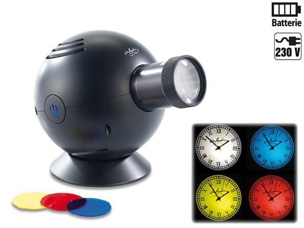 Horloge à projection lumineuse, 3 filtres Infactory
