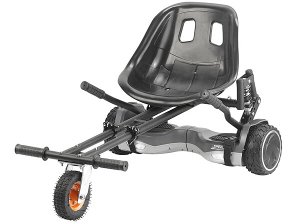 Hoverboard & kart 2 en 1 avec suspension, 600 W, jusqu’à 120 kg