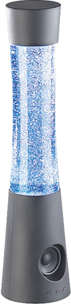 Lampe décorative coloris gris anthracite style lampe à lave avec haut-parleur 10 W intégré