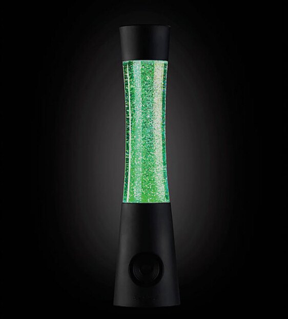 Photo sur fond obscur pour mise en valeur de la lumière verte des LED de la lampe Lunartec