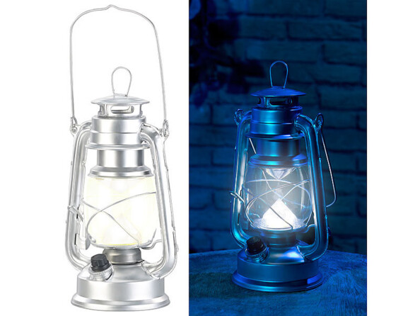 Lampe-tempête LED à piles à intensité variable par Lunartec