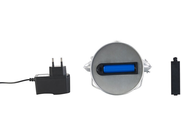 Lampe-tempête LED livrée avec câble de chargement USB et batterie