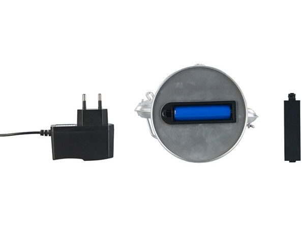 Lampe-tempête LED solaire à intensité variable 200 lm / 3 W / 8000 K - Argent