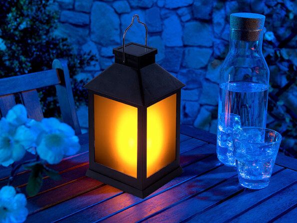 2 lanternes de jardin solaires à 12 LED effet flamme