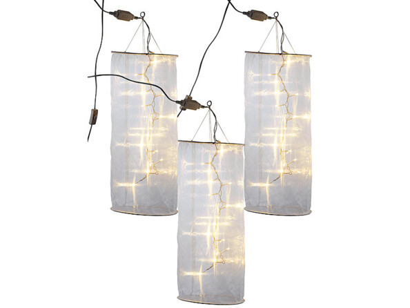 Lot de 3 lampes colonnes à LED - 60 cm