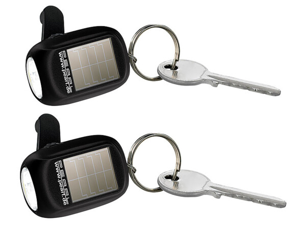 2 mini lampes de poche solaires