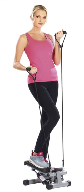 Mini-stepper avec poignées, tendeurs et compteur