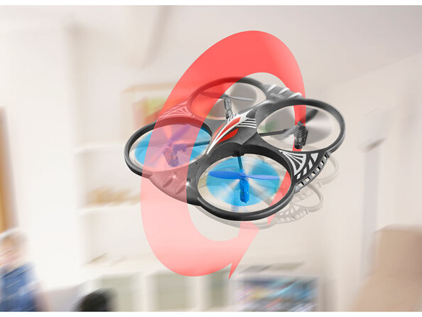 Quadricoptère 4 canaux ''GH-4L'' avec retournement à 360°