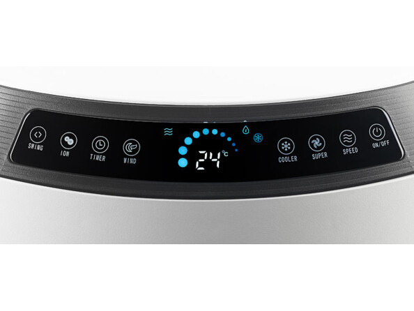 Rafraîchisseur d'air à évaporation 10 L / 200 W LW-600 Sichler Exclusive Panneau de commande.