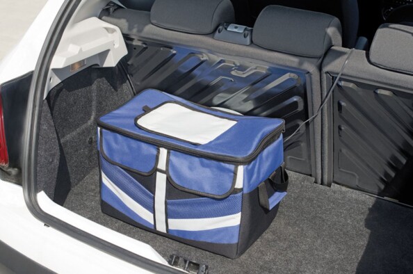 Sac isotherme électrique - 38 L XCase. Mise en situation dans un coffre