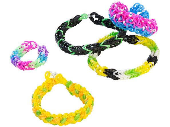 Sachet de 600 élastiques Loom avec outils de tissage