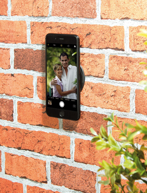 4 supports avec patchs en gel auto-adhérent pour smartphone